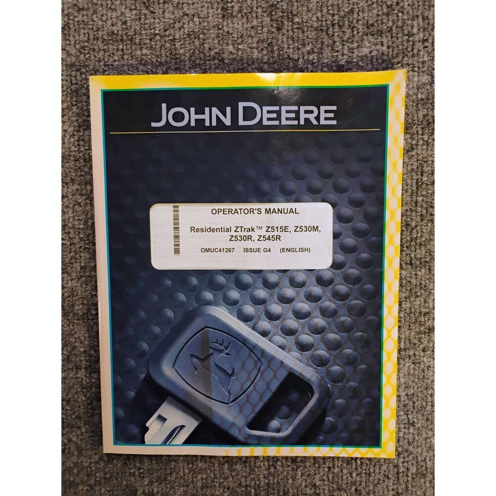 John Deere Z515E Z530M Z530R Z545R ZTrak Operator's Manual OMUC41267 OEM